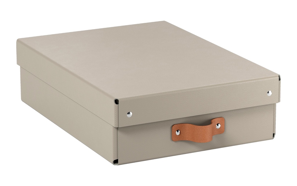 Leitz Boîte d'archives Puro plate avec couvercle à charnière, 2 pièces, Sabler