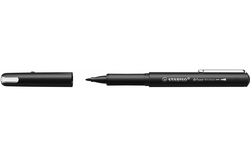 STABILO Crayon feutre Driver medium 0.8 mm, noir, 5 pièces