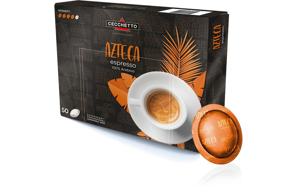 CECCHETTO Professional Pads Azteca Espresso 100% Arabica 50 pièces