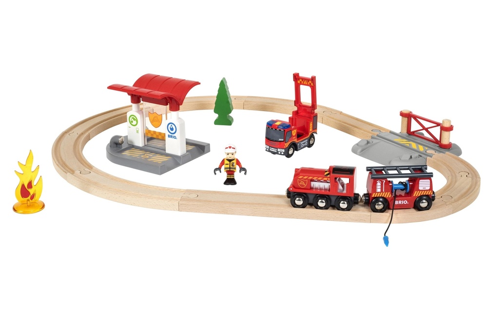 BRIO Chemin de fer Ensemble de pompiers