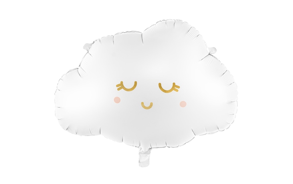 Partydeco Ballon en aluminium Nuage 51 x 35.5 cm, Blanc