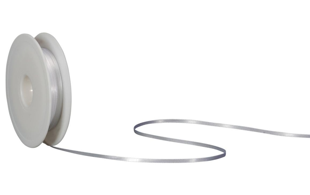Spyk Ruban de satin 3 mm x 50 m, Blanc