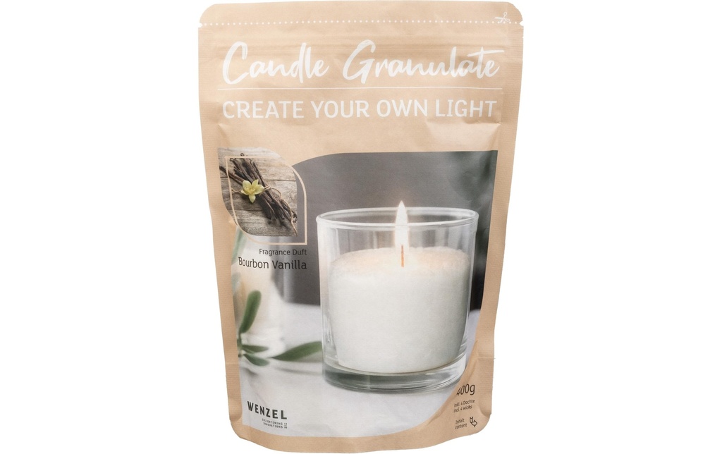 Wenzel Kerzen Granulés de cire Bourbon Vanilla 400 g