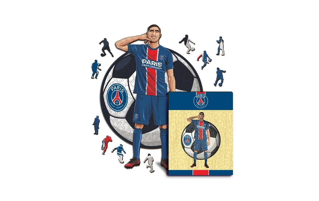 Iconic Puzzle Puzzle en bois Achraf Hakimi – PSG S, 150 pièces