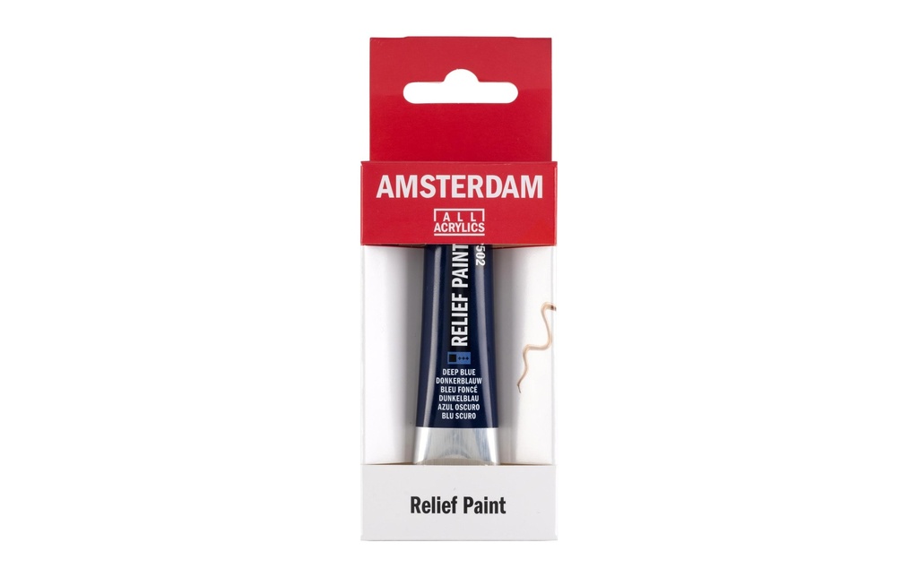 Amsterdam Peinture acrylique Reliefpaint 502 Bleu profond opaque, 20 ml