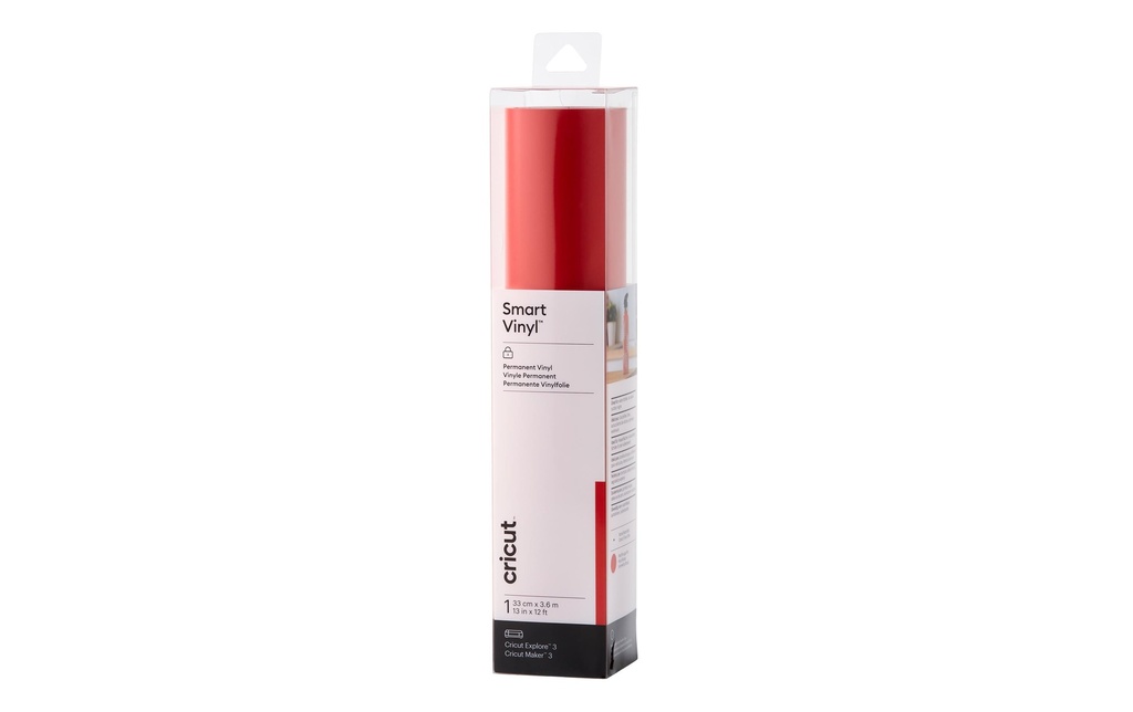 Cricut Film de vinyle Smart Permanent 33 x 366 cm, 1 Pièce/s, Rouge
