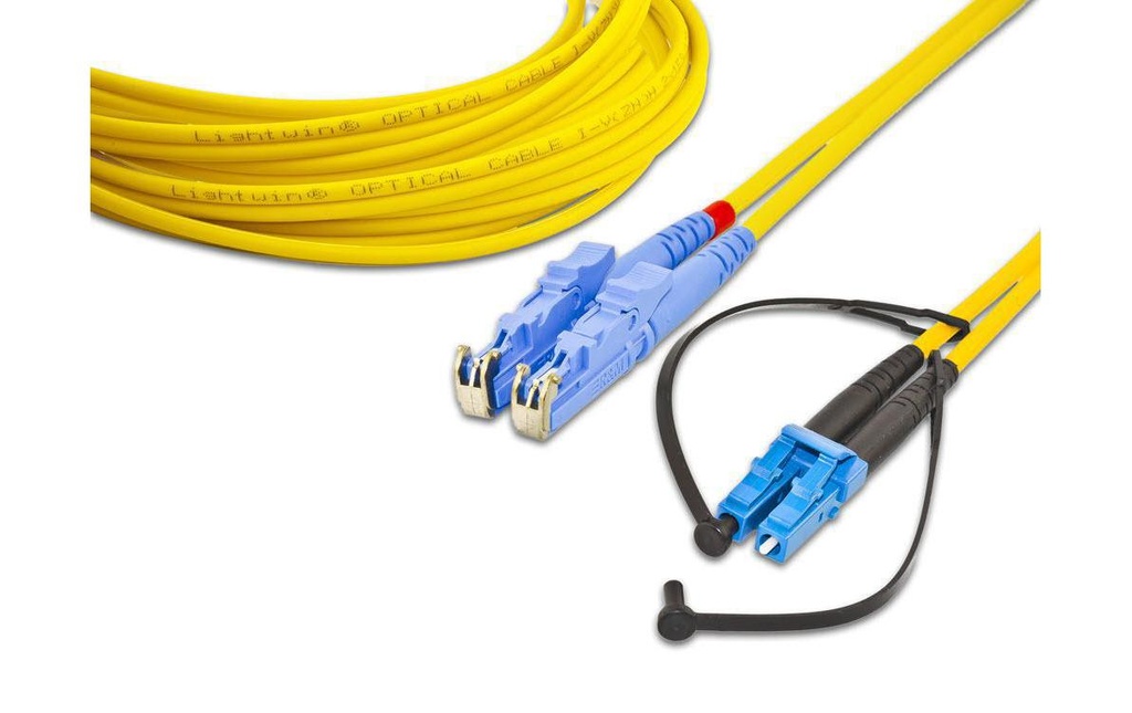 Lightwin Câble patch à fibre optique Singlemode E2000 – LC, OS2, Duplex, 1 m