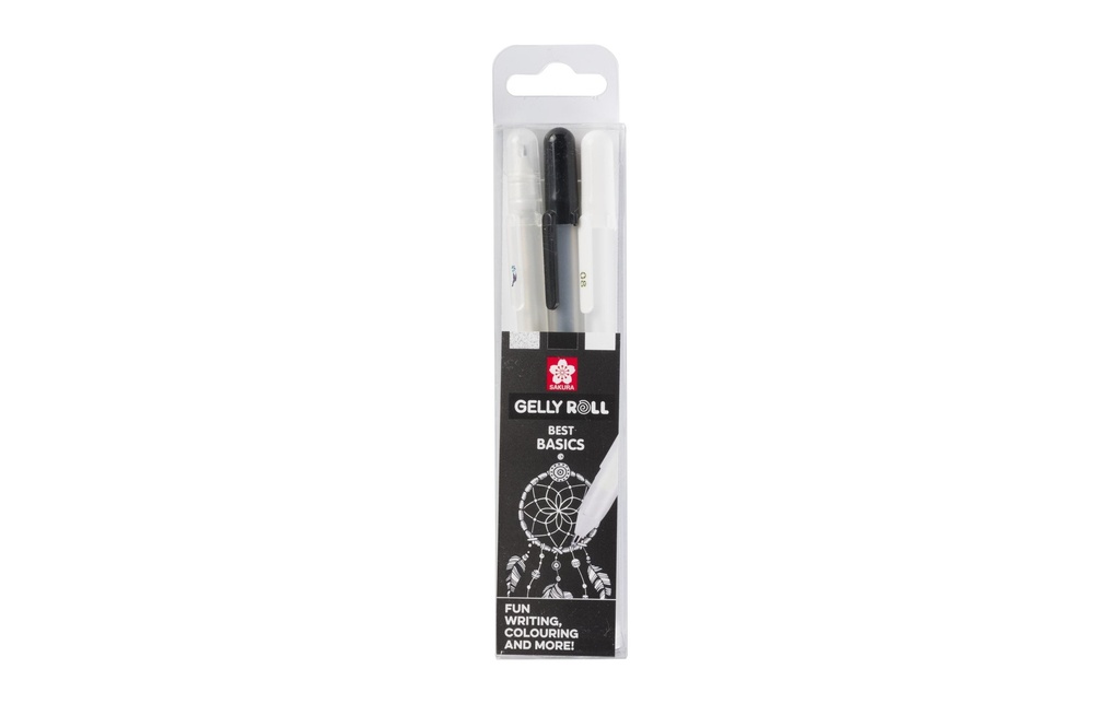 Sakura Stylo à encre gel Gelly Roll Basic Sparkle ensemble de 3