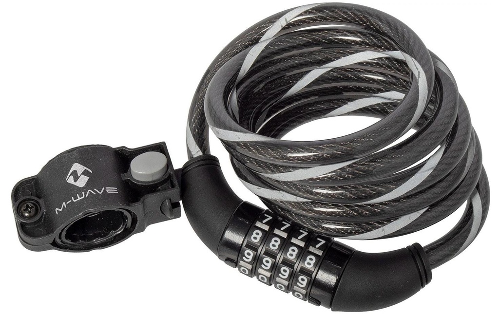 M-Wave Antivol pour vélo DS 10.18 Illu Câble spiralé
