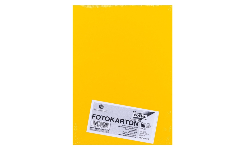 Folia Papier cartonné A4, 300 g/m², 50 feuilles, jaune doré