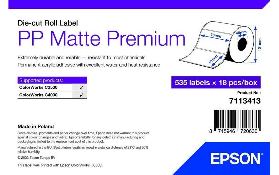 Epson Rouleau à étiquettes 76 x 51 mm