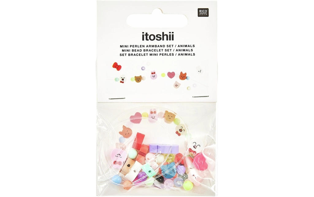 Rico Design Set de mini bracelets de perles «Chingu Animals»
