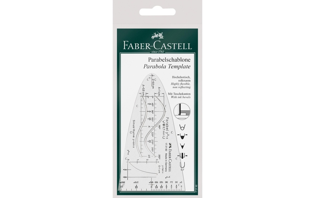 Faber-Castell Gabarit modèle parabolique, housse de protection