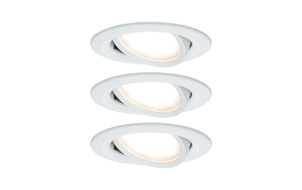 Paulmann Spot encastré Set Nova Coin, 3 x 6 W, 2700 K, blanc