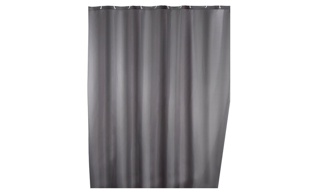 Wenko Rideau de douche Anti-moisissure 180 x 200 cm, Gris