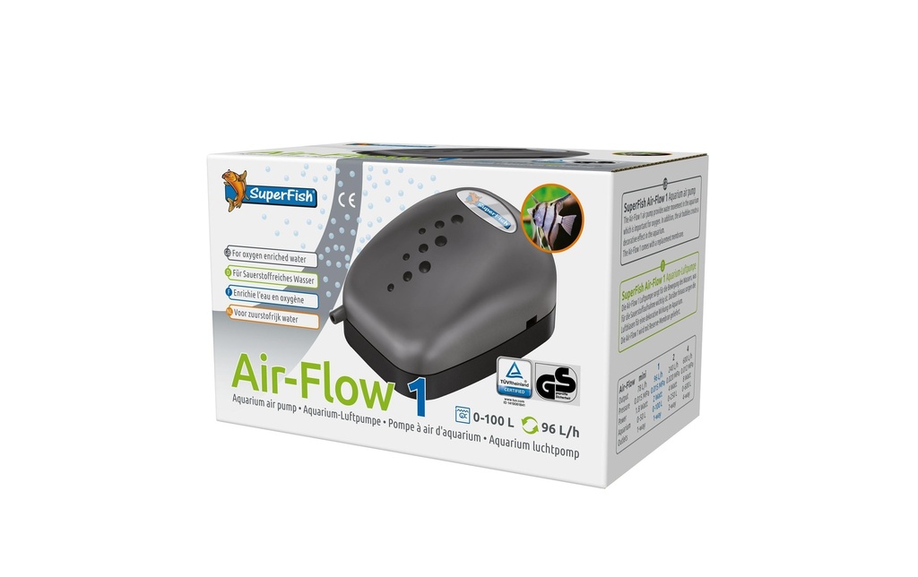 SuperFish Pompe à air Air-Flow, 1 sortie