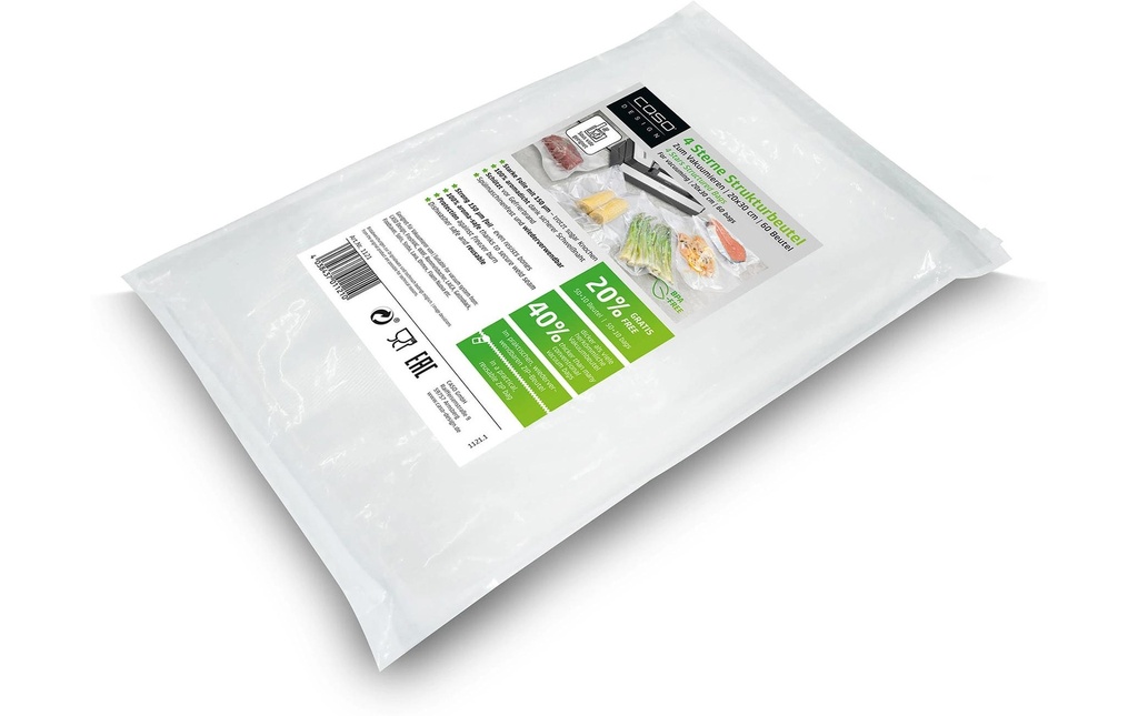 Caso Sachet de mise sous vide 4 étoiles 20 x 30 cm, 60 pièces