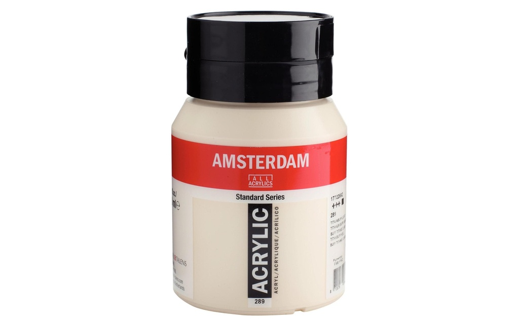 Amsterdam Peinture acrylique Standard 289 Titanbuff couvrant, 500 ml