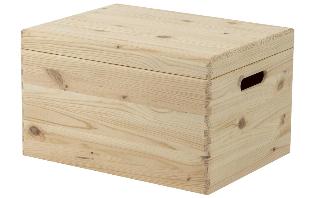 Holz Zollhaus Boîte de rangement avec couvercle, pin 30 x 23 x 40 cm, Brun