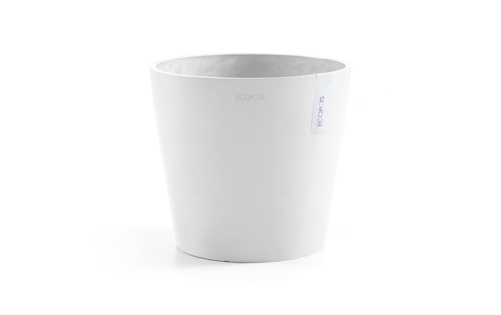 Ecopots Pot à fleur Amsterdam 40, Blanc