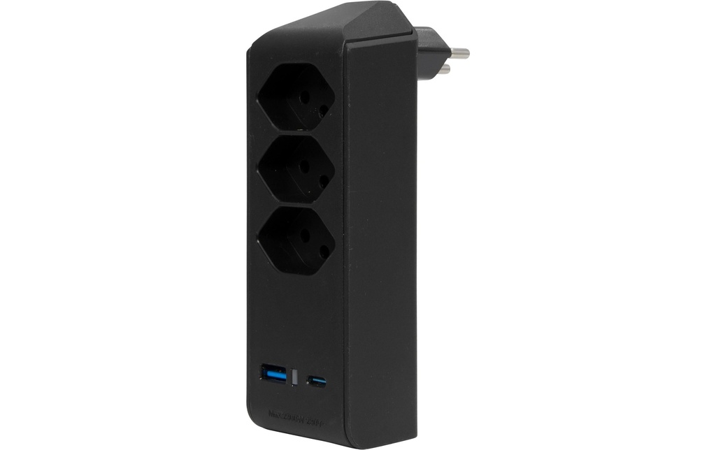 Brennenstuhl Fiche de branchement 3 x T13, 1 x USB A, 1 x USB C, 300° de rotation