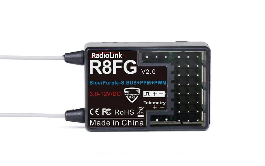 RadioLink Récepteur R8FG avec gyroscope 8 canaux