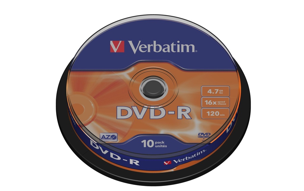 Verbatim DVD-R 4.7 GB, tour (10 Pièce/s)