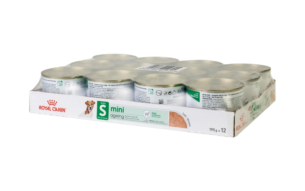 Royal Canin Alimentation humide Mini Mousse de Vieillissement, 12 x 195 g