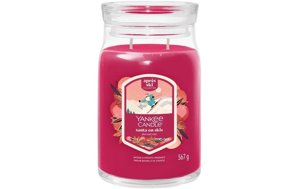 Yankee Candle Signature Bougie parfumée Santa on Skis Grand pot