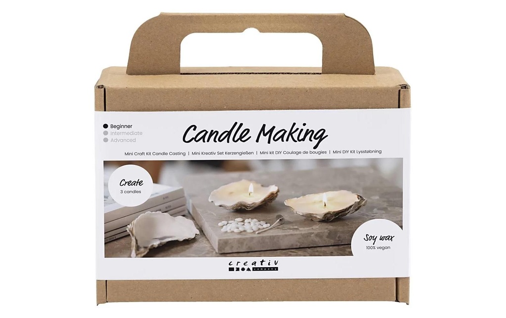 Creativ Company Kits de bricolage Moulage de bougies Coquille d'huître Beige