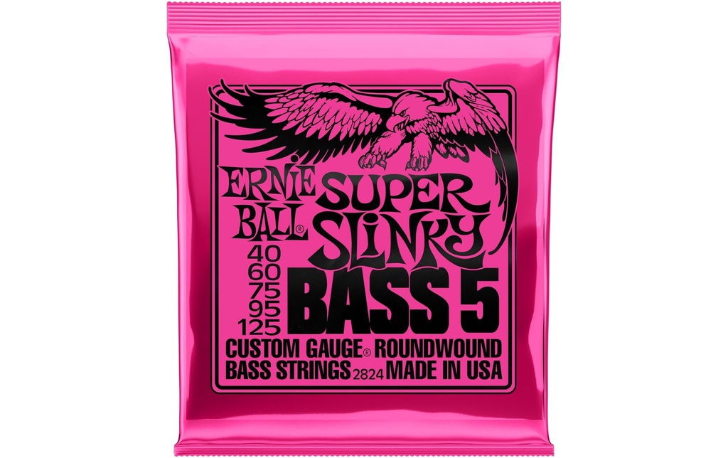Ernie Ball Cordes de basse 2824 Slinky Bass 5 – Super, 40-125