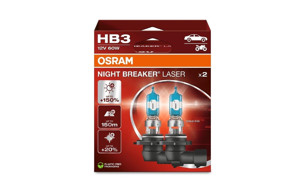 OSRAM HB3 Night Breaker Laser Xenarc Duobox 12 V Voiture de tourisme