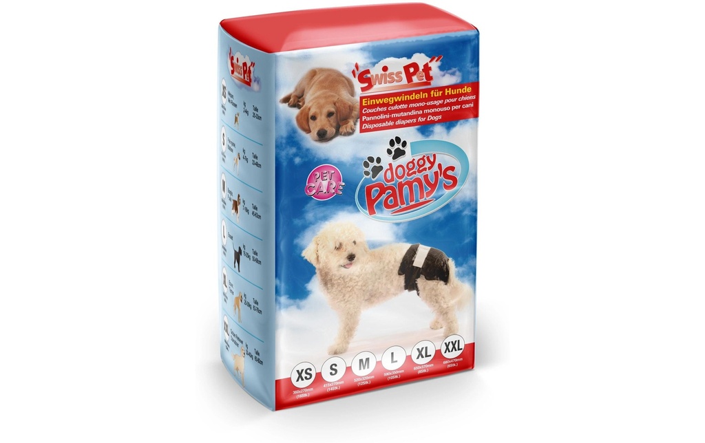 SwissPet Couches jetables Doggy Pamys XL, 11 pièces