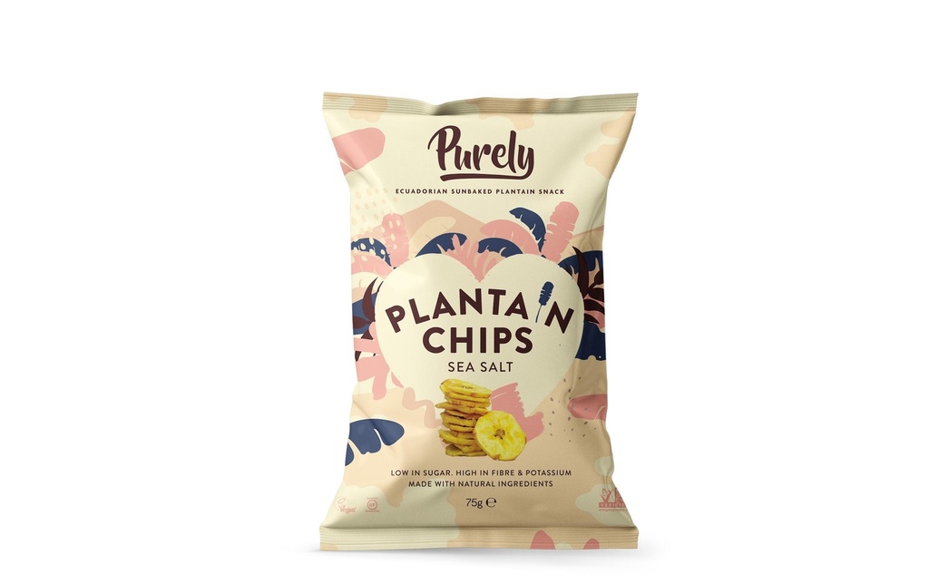 Purley Chips de banane plantain Sea Salt 75 g