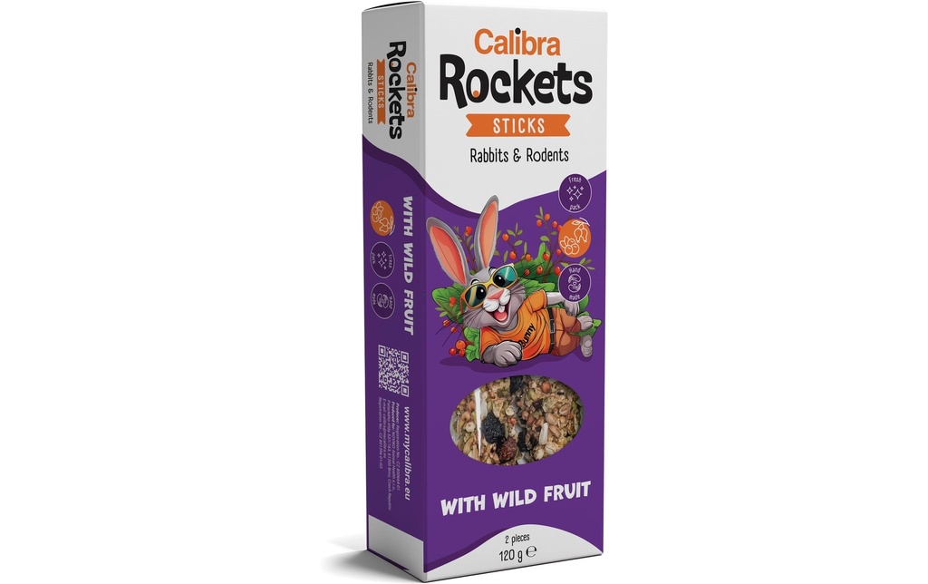 Calibra Collation Bâtonnets de légumes lapin et rongeur 2 pièces