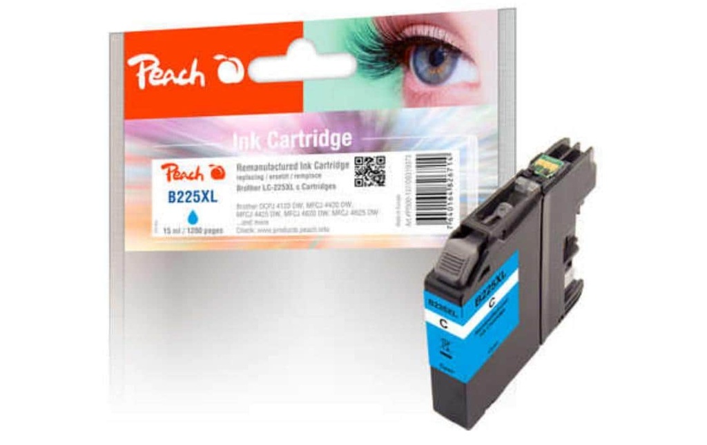 Peach Encre Brother LC-225XL Cyan