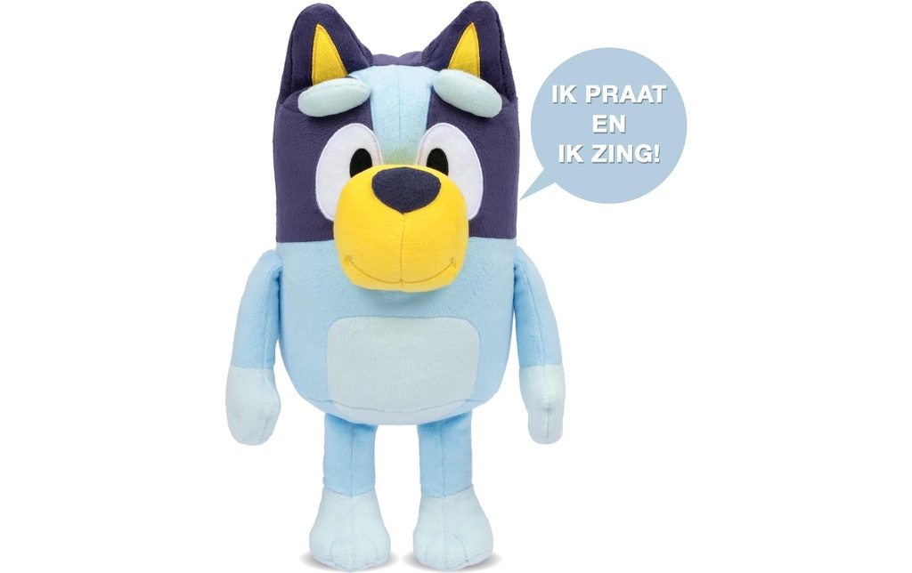 moose Peluche Pratende Bluey 9 phrases, chanson titre,