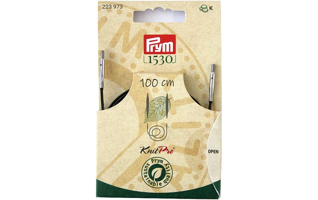 Prym 1530 Corde et accessoires pour aiguilles circulaires, 100 cm