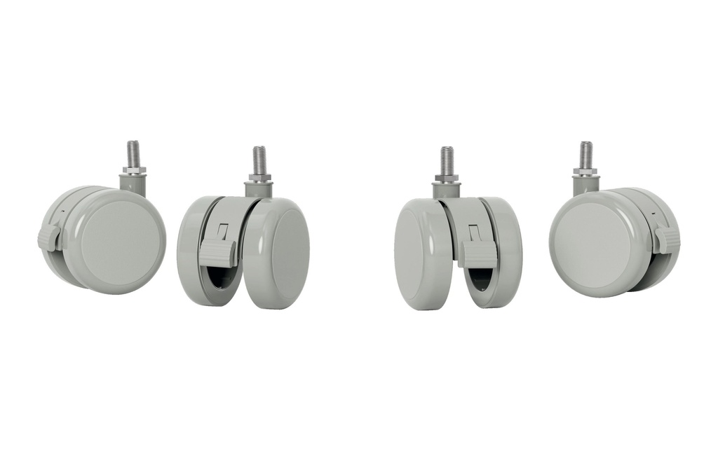 Leitz Roulettes pour table assise/debout électrique 4 pièces