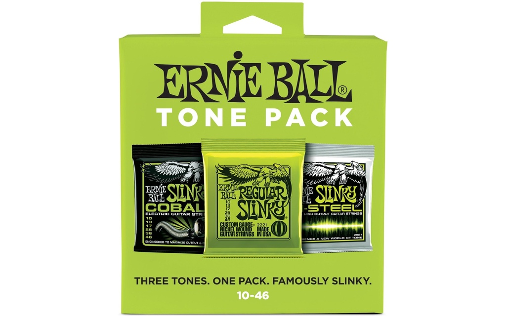 Ernie Ball Cordes de guitare 3331 Slinky paquet de 3 tons – Slinky 10 - 46