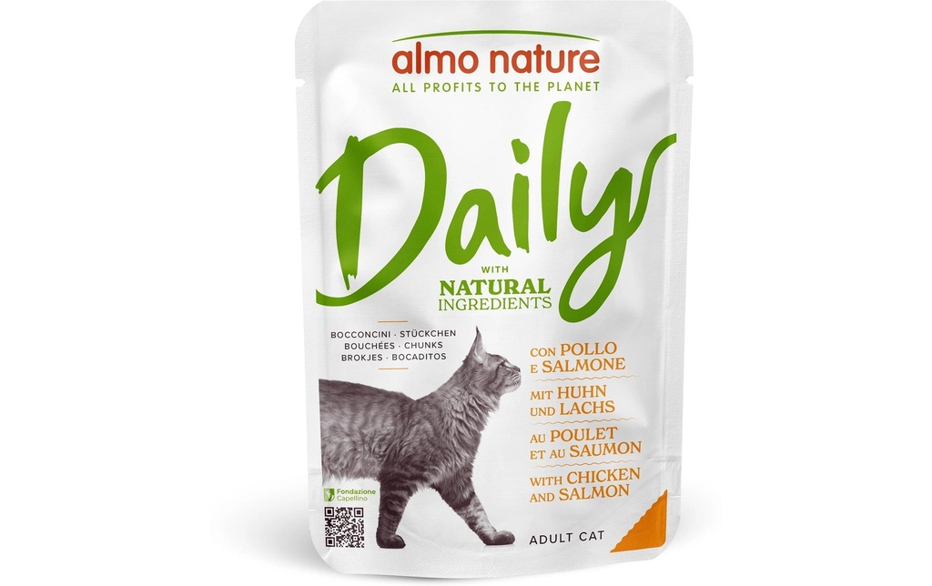 Almo Nature Alimentation humide Daily Cat au poulet et au saumons 70 g