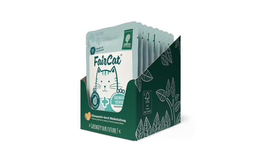 Green Petfood Alimentation humide FairCat Sensitive, 8 x 85 g