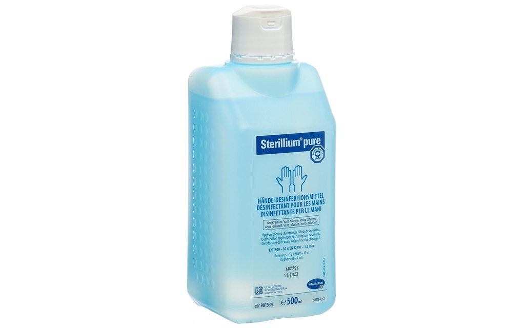 STERILLIUM Désinfectant mains pure 500ml (500 pces)