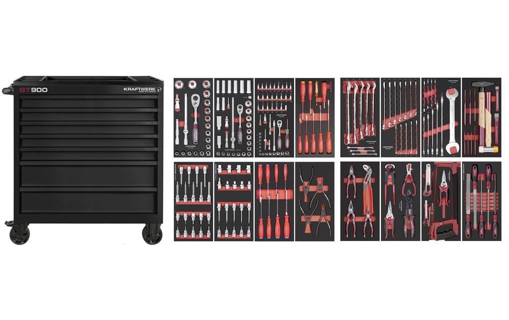 Kraftwerk Servante d’atelier BT900, PB Noir 247 pièces