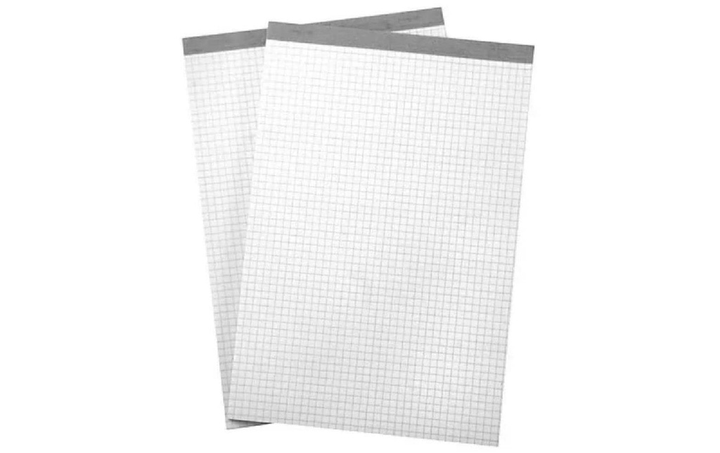 Büroline Bloc-notes A7, quadrillé 4 mm, 4 pièces