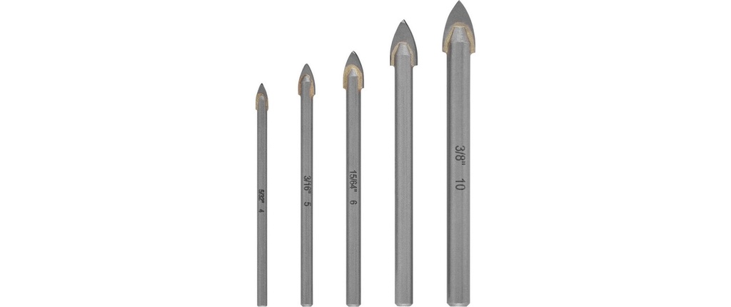 kwb Kits de forets à verre HM 5 pcs