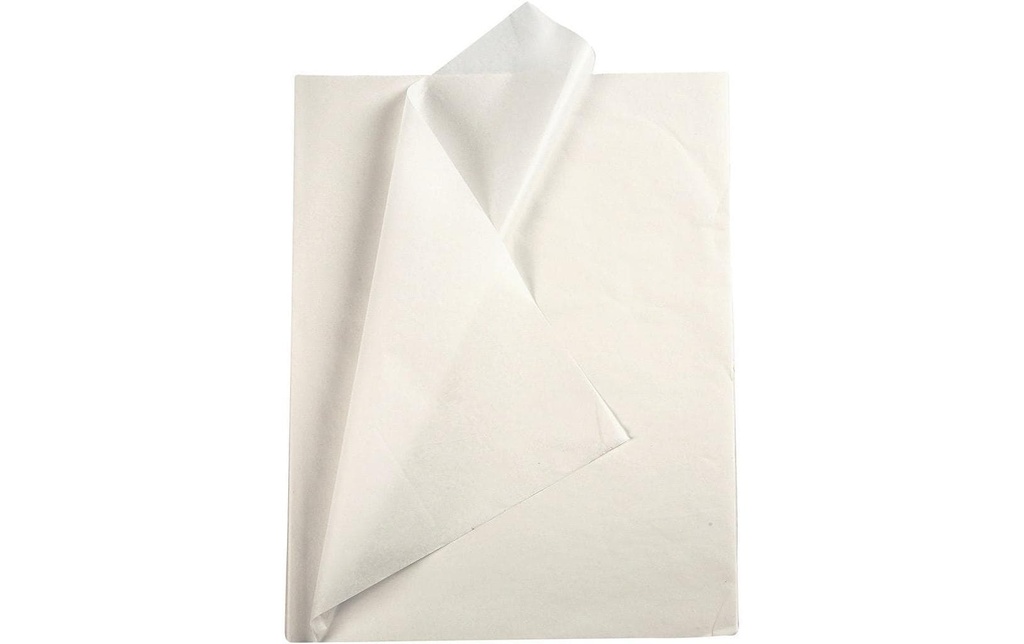 Creativ Company Papier de soie 50 x 70 cm, 25 feuilles, Blanc
