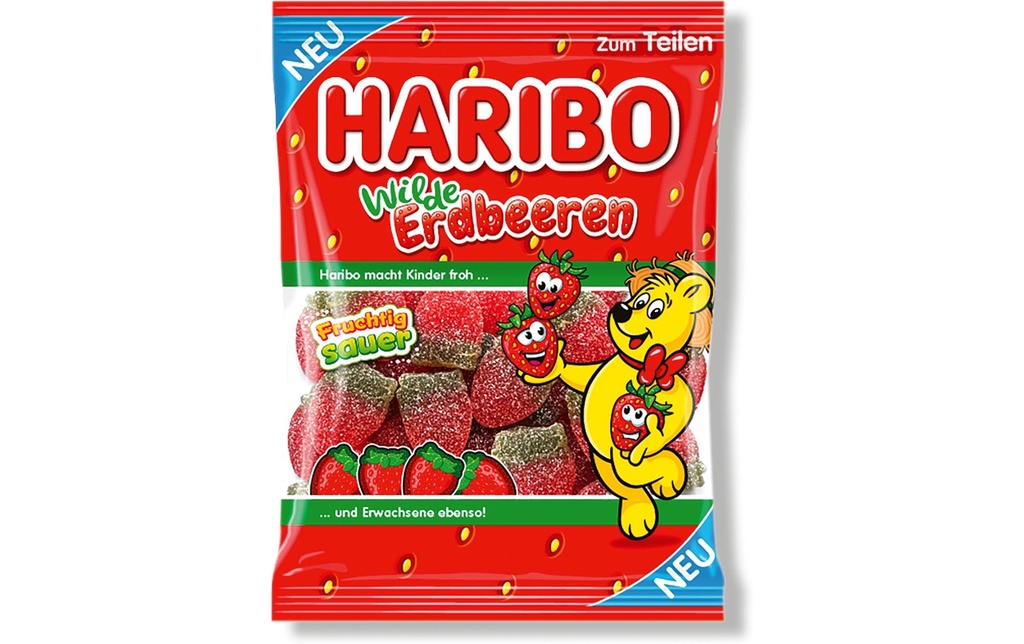 Haribo Bonbons gommeux Fraises sauvages Acidulée 175 g