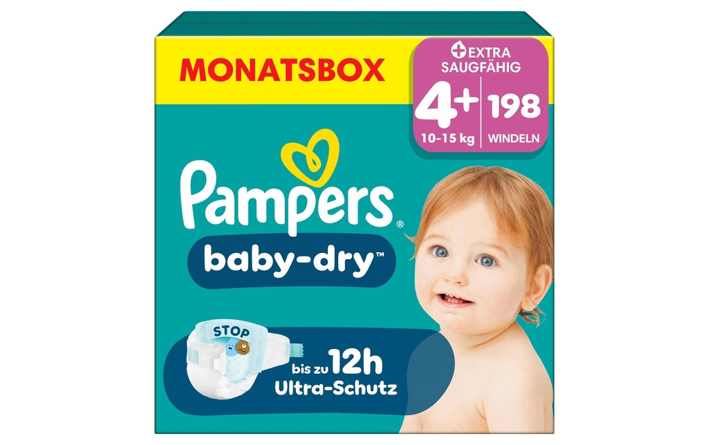 Pampers Couches Baby Dry Maxi Plus taille 4+