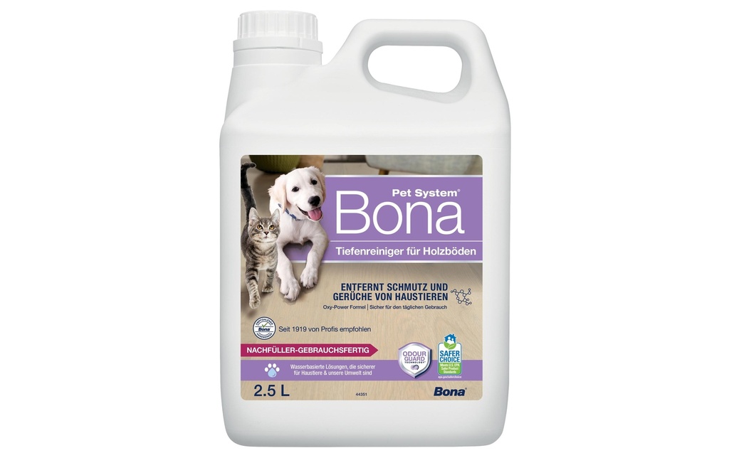 Bona Nettoyant pour sol Pet System pour les sols en bois, 2.5 l